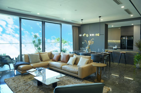 Sunshine Golden River mang đến không gian sống yên bình trong những mảnh xanh thiên nhiên rất trong lành.