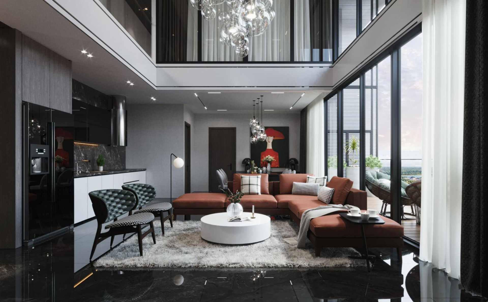 Không gian sống rộng, sống sang trong mỗi căn Duplex.
