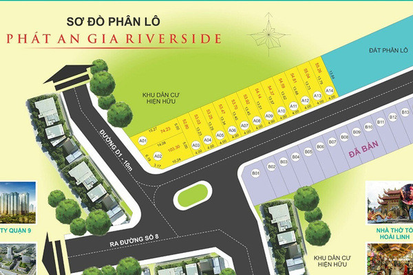 Sơ đồ phân lô của dự án