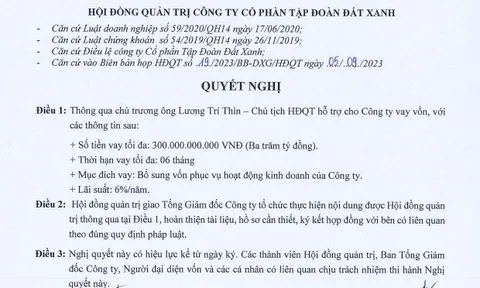 Nợ 16.372 tỷ đồng vượt vốn chủ sở hữu, Tập đoàn Đất Xanh (DXG) muốn vay Chủ tịch Lương Trí Thì 300 tỷ đồng