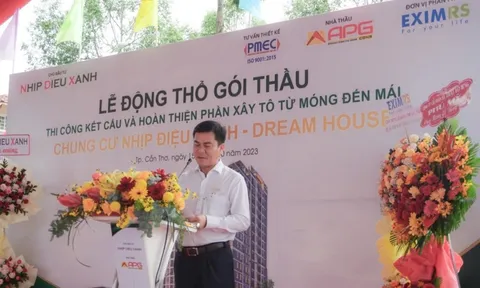 APGCONS phối hợp với Nhịp Điệu Xanh và EximRS tổ chức động thổ dự án Nhịp Điệu Xanh – Dream House có tổng mức đầu tư hơn 556 tỷ đồng tại Cần Thơ
