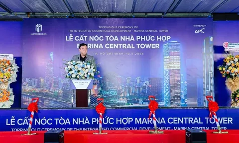 Masterise Homes chính thức cất nóc Marina Central Tower, tòa tháp thương mại của Grand Marina Saigon